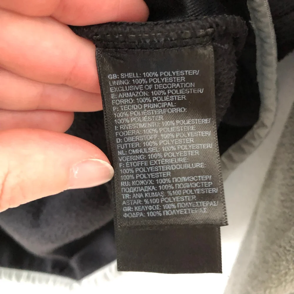 The North Face Black Gray Quarter Zip Pullover XL